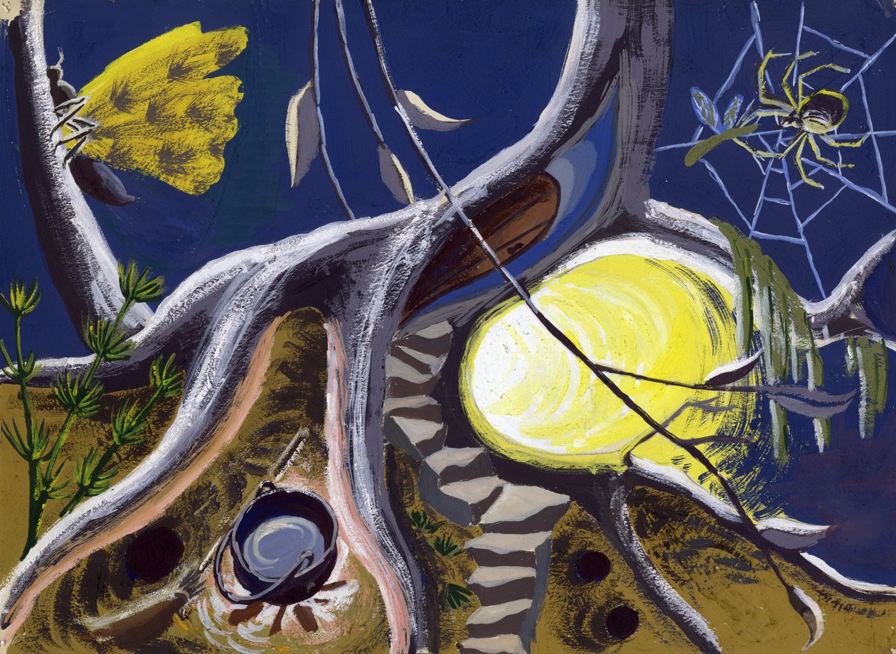 Hexenkessel und Spinnennetz, ca. 1950 von Shirley Markham