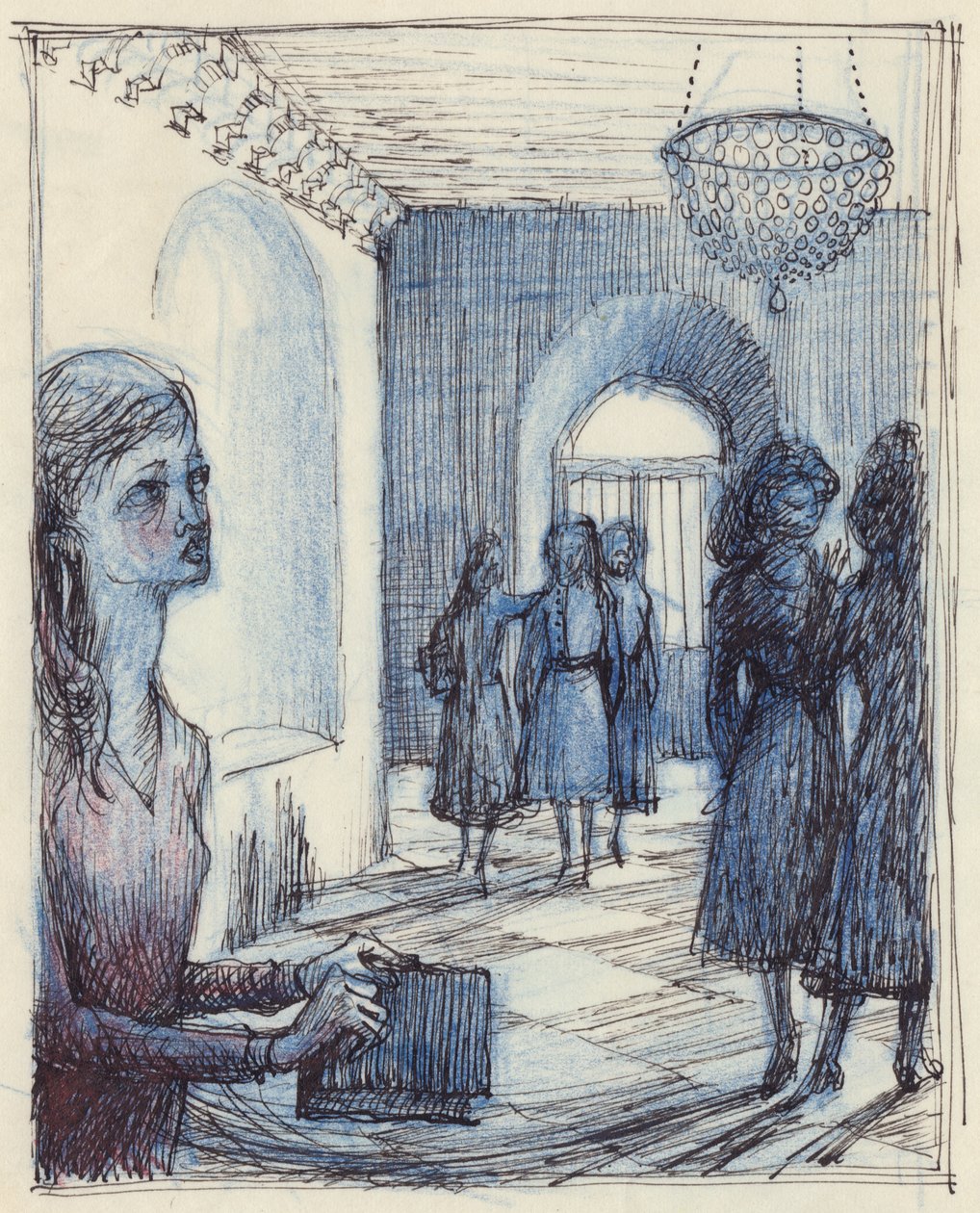 Frau mit einer Handtasche, um 1952 von Shirley Markham