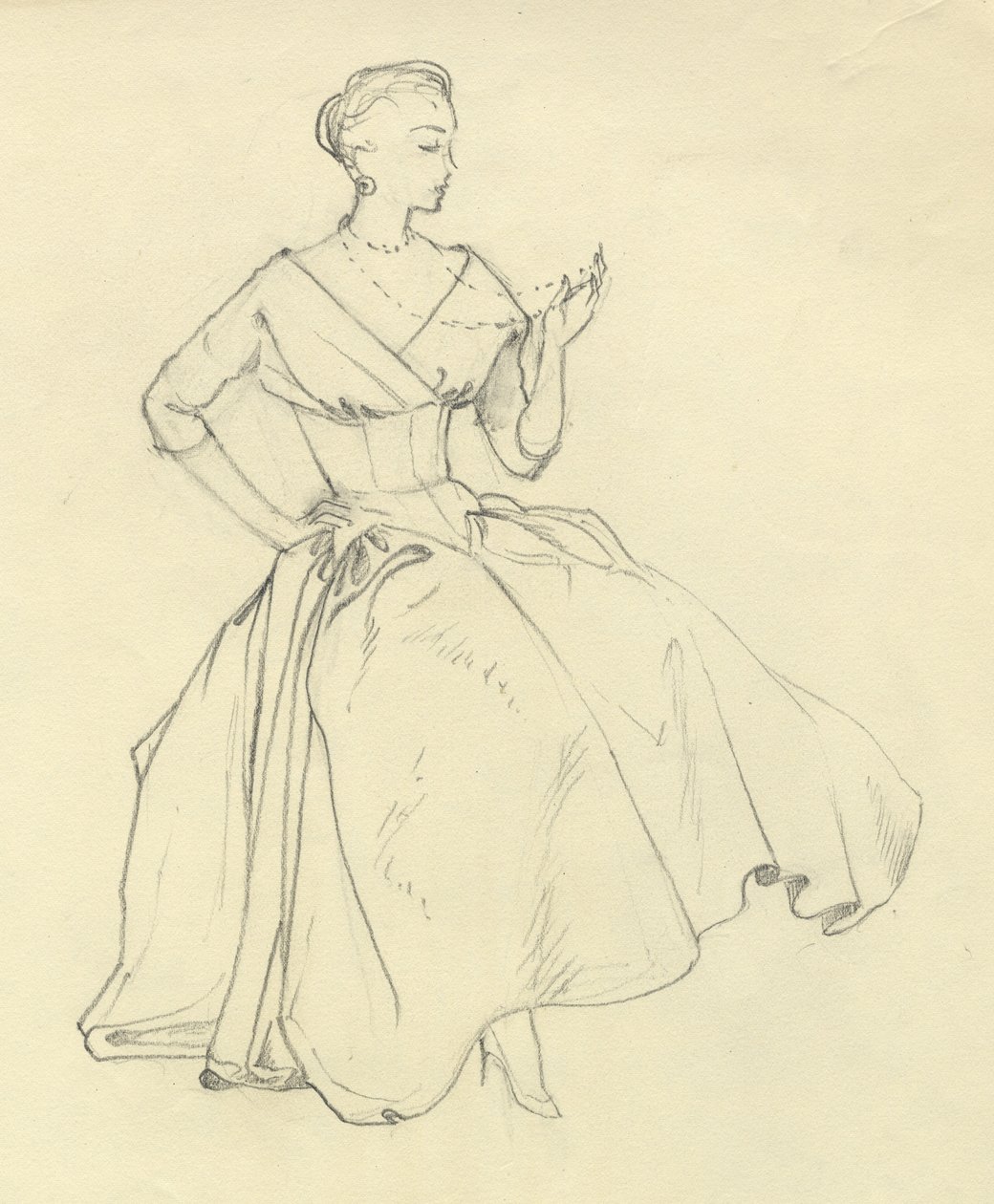 Frau mit Halskette von Shirley Markham