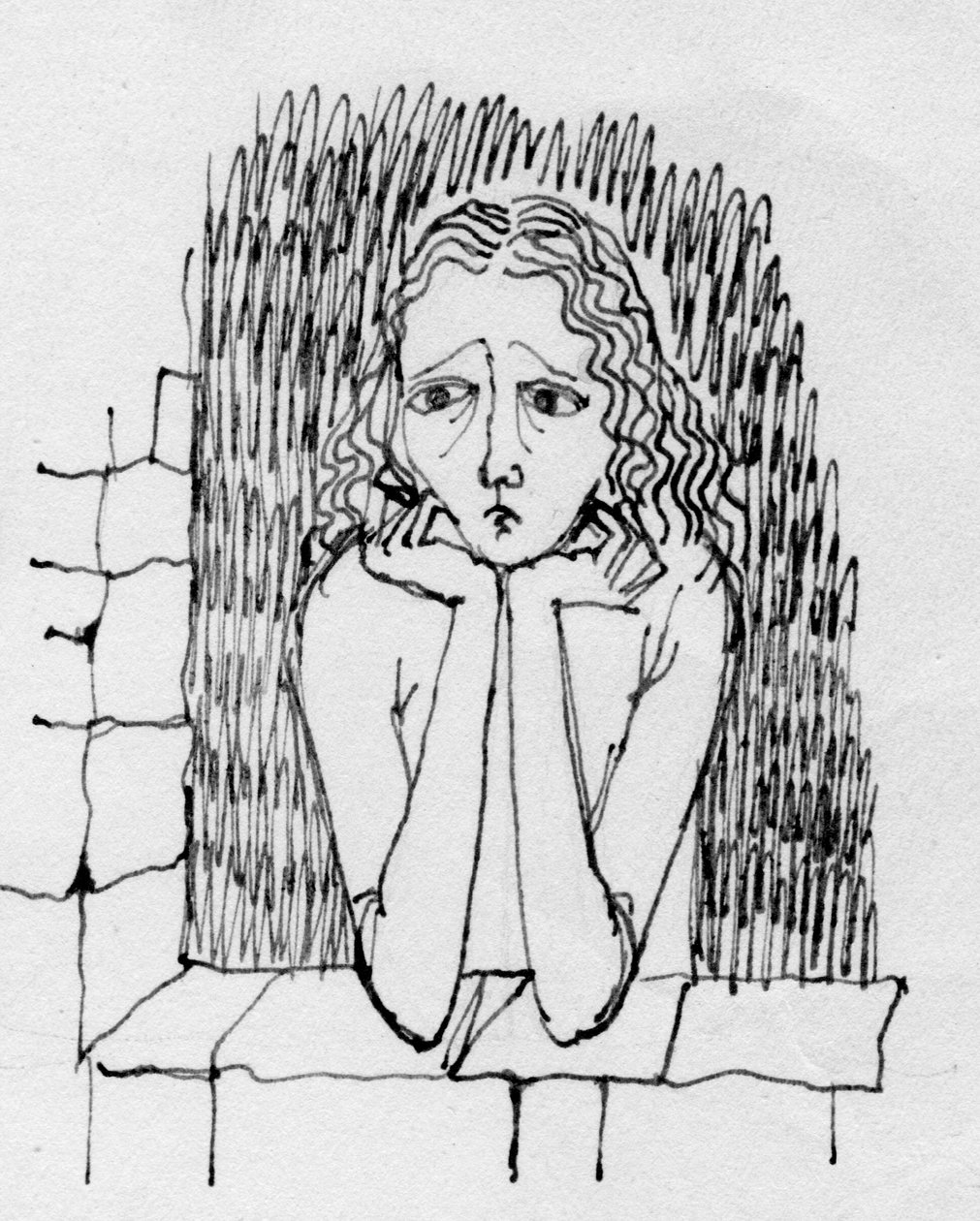Besorgte Frau, ca. 1950 von Shirley Markham