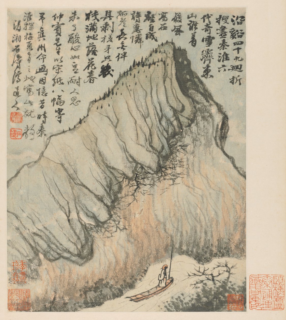 Erinnerungen an den Qinhuai-Fluss von Shitao