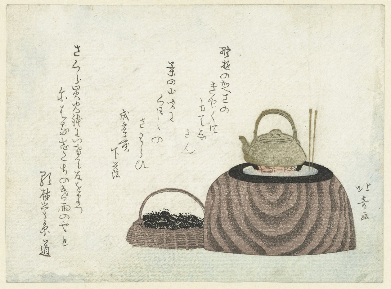 Teekessel auf dem Herd von Shotei Hokuju