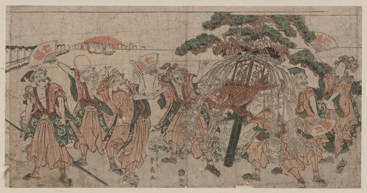 Die sieben Glücksgötter, 1810er Jahre von Shunsen