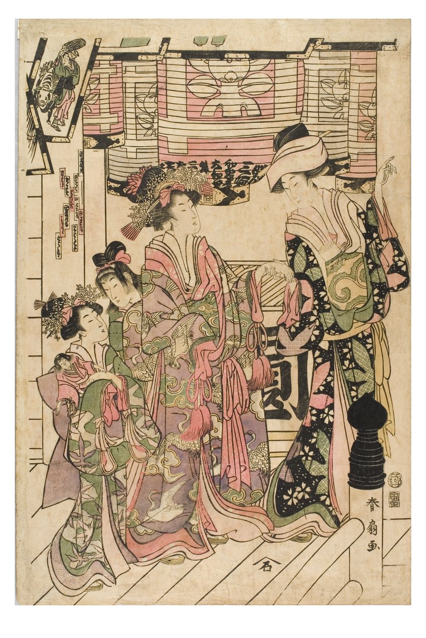 Besuch eines Schreins von Shunsen Katsukawa