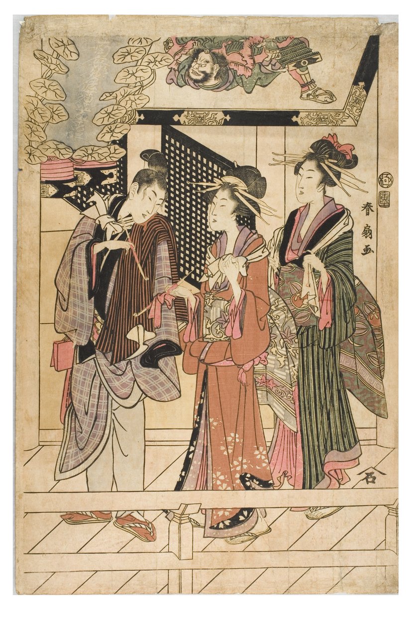 Besuch eines Schreins von Shunsen Katsukawa