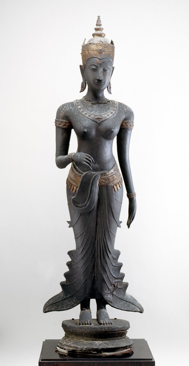 Stehende Uma, Sukhothai-Stil (vergoldete Bronze) von Siamese School