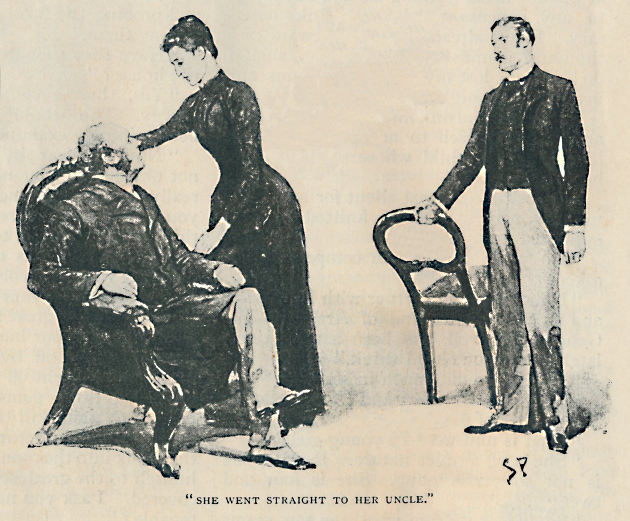 Sie ging direkt zu ihrem Onkel, 1892 von Sidney Paget
