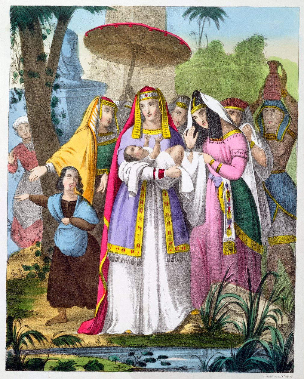 Moses wird von der Tochter des Pharao gerettet von Siegfried Detlev Bendixen