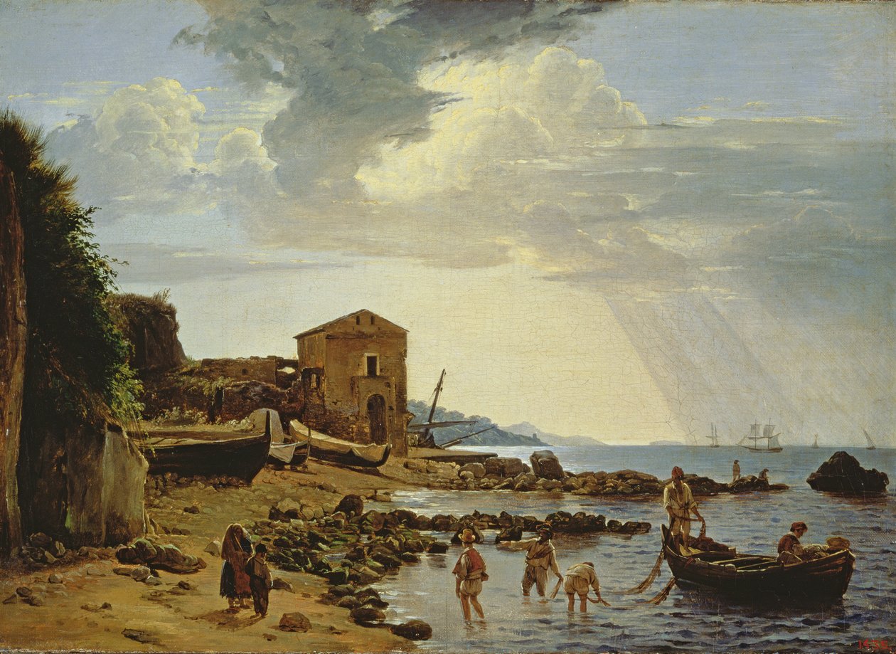 Der Strand von Sorrent mit Blick auf die Insel Capri von Silvestr Fedosievich Shchedrin