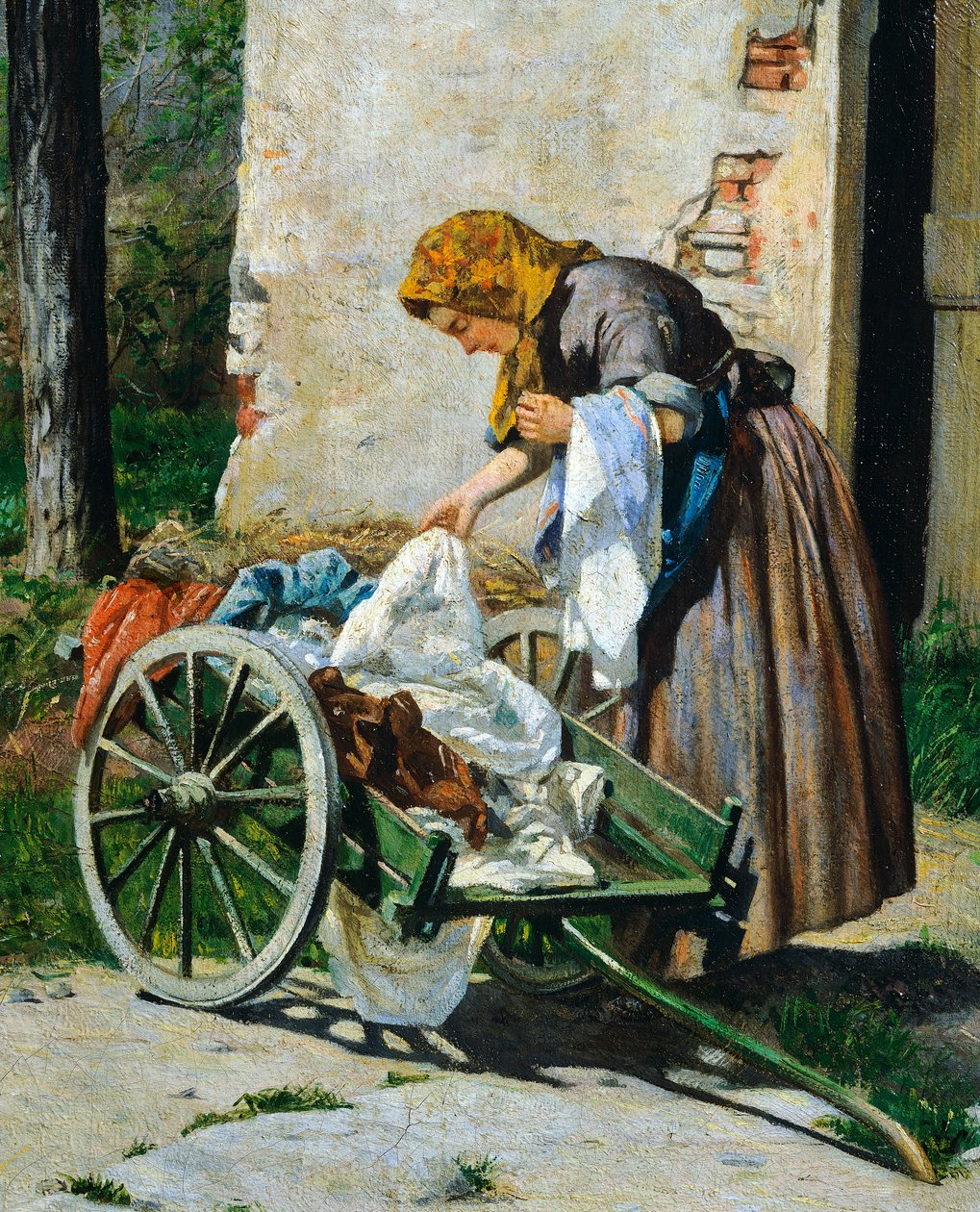 Wäscherinnen bei Florenz von Silvestro Lega