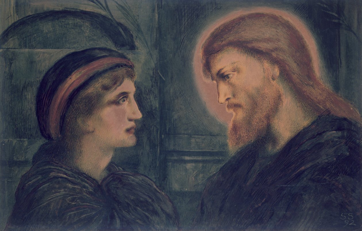 Christus und Jugend, 1892 von Simeon Solomon
