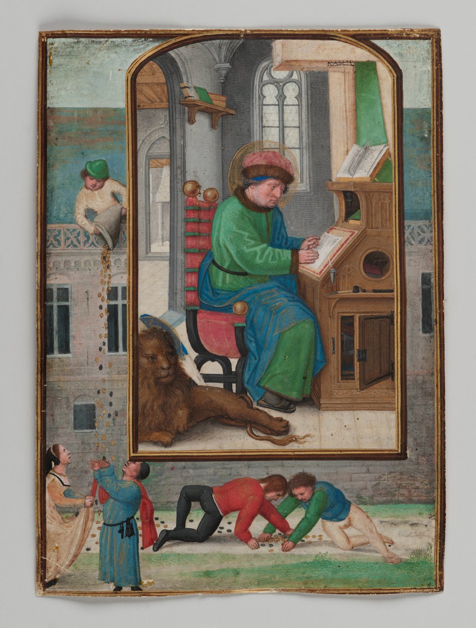 Der heilige Markus schreibt, 1521 von Simon Bening