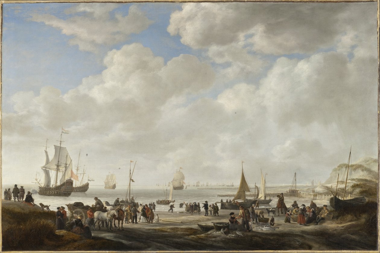 Ansicht eines Strandes, 1646 von Simon de Vlieger