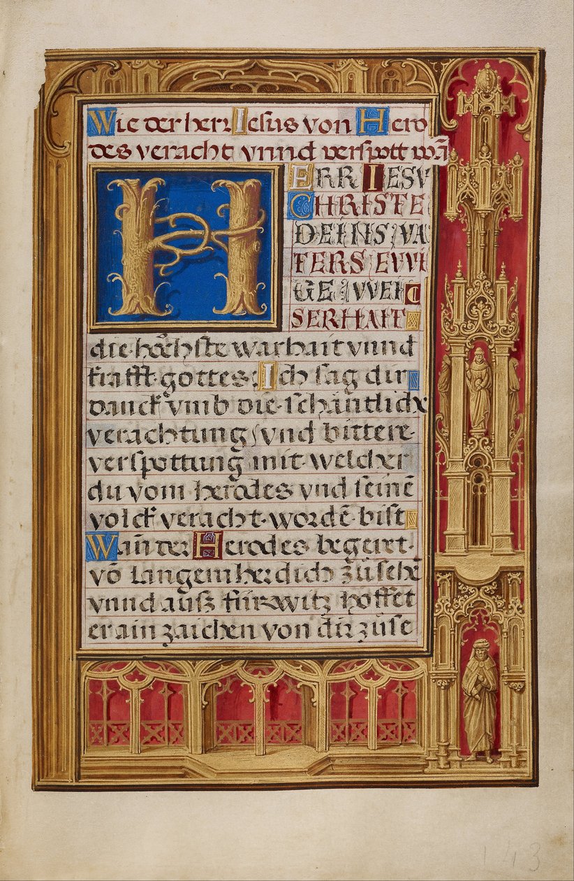 Geschmückte Textseite von Simon Bening