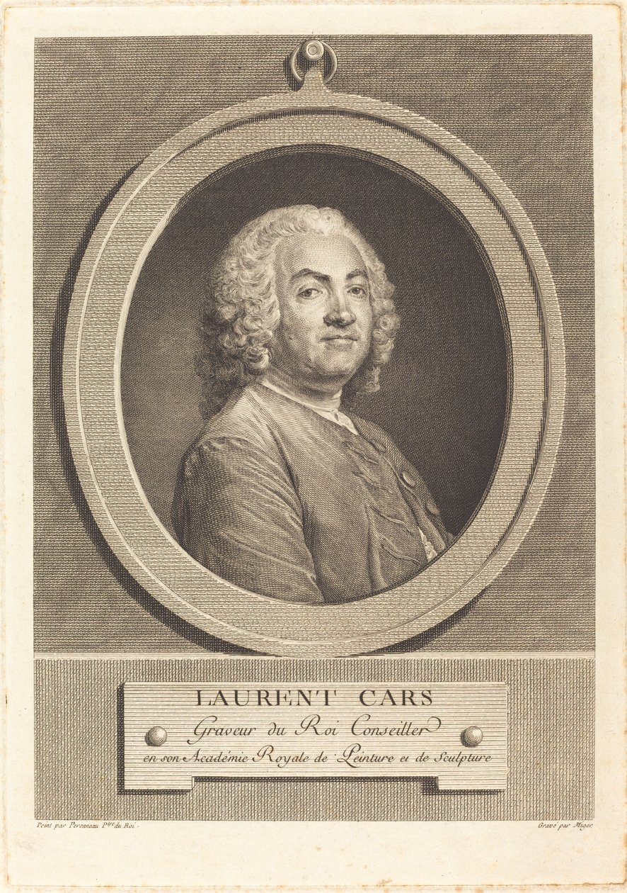 Laurent Cars von Simon Charles Miger after Jean Baptiste Perronneau