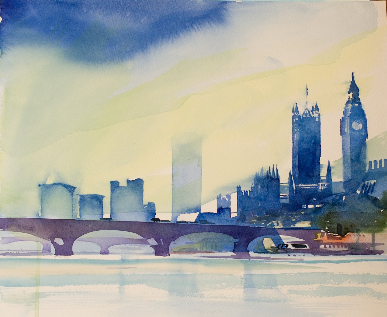 Westminster von der Fußgängerbrücke von Simon Fletcher