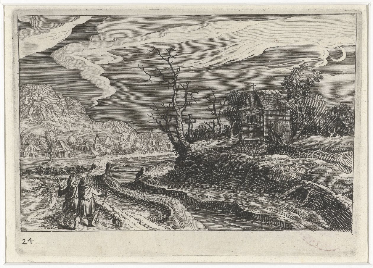 Landschaft bei Nacht von Simon Frisius