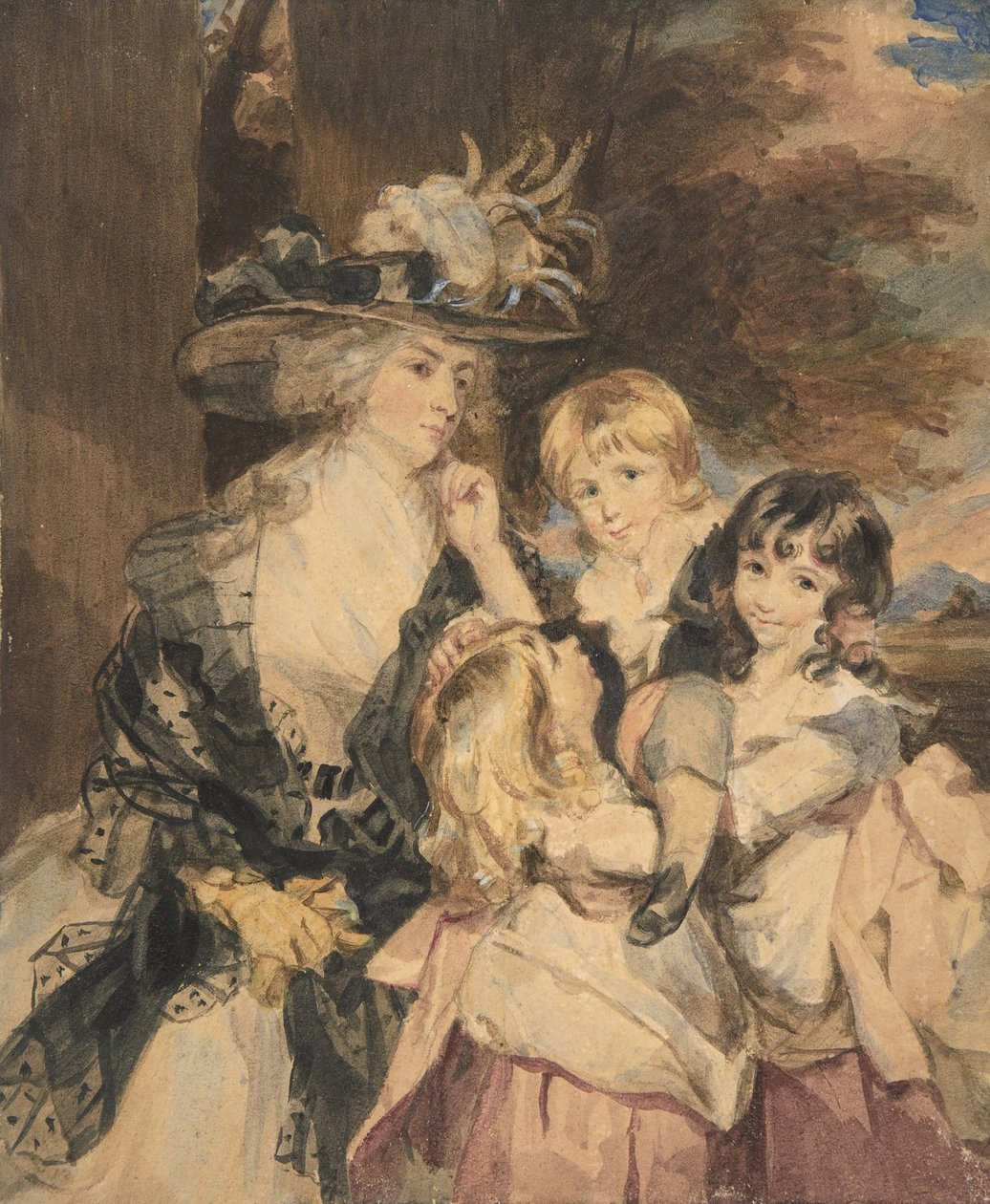 Lady Smith und ihre Kinder von Simon Jacques Rochard