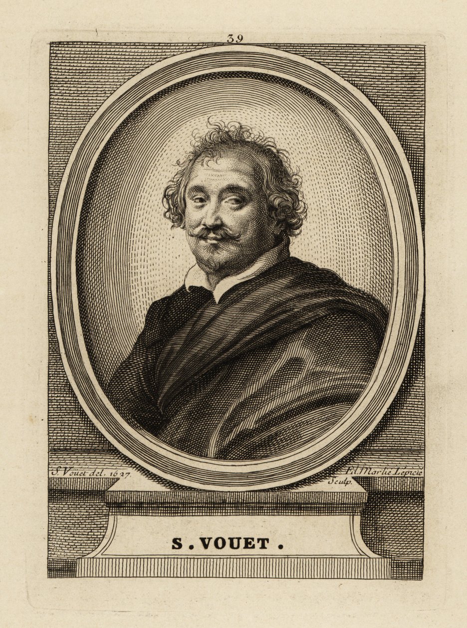 Porträt von Simon Vouet von Simon Vouet