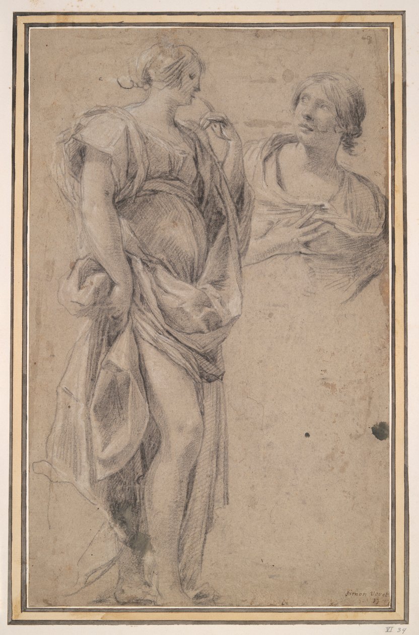 Zwei Frauen von Simon Vouet