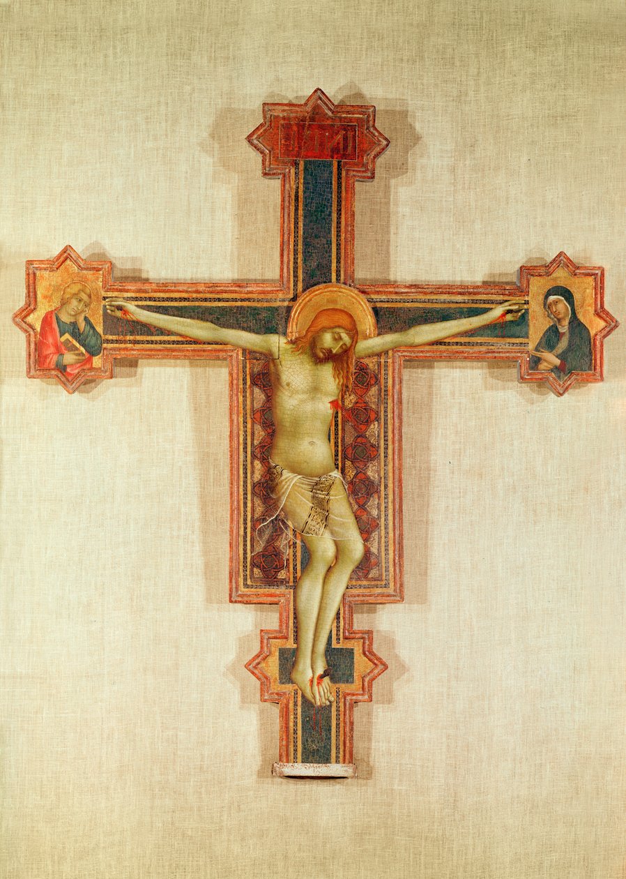 Kruzifix mit der Jungfrau und dem Heiligen Johannes von Simone Martini
