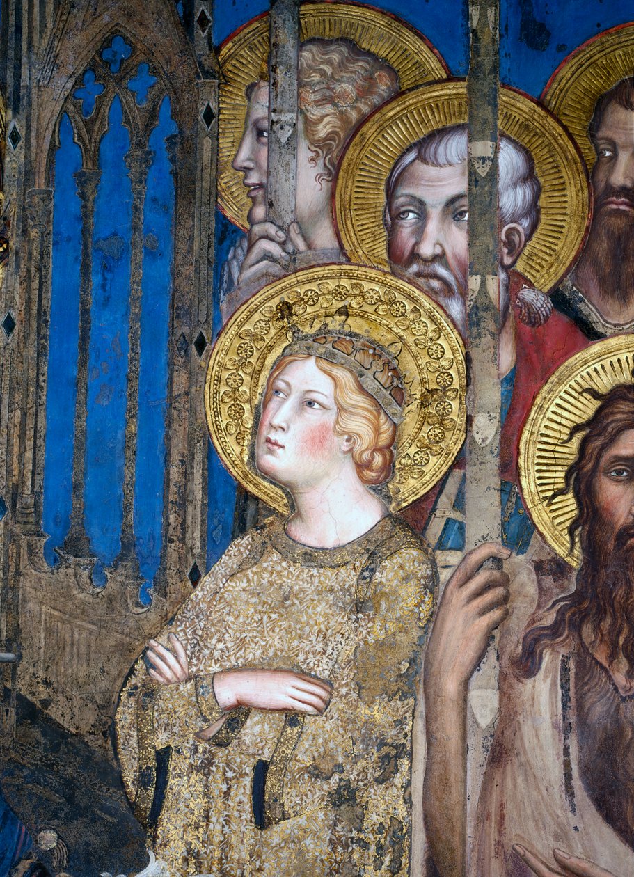 Maesta: St. Katharina von Alexandria (Detail) von Simone Martini