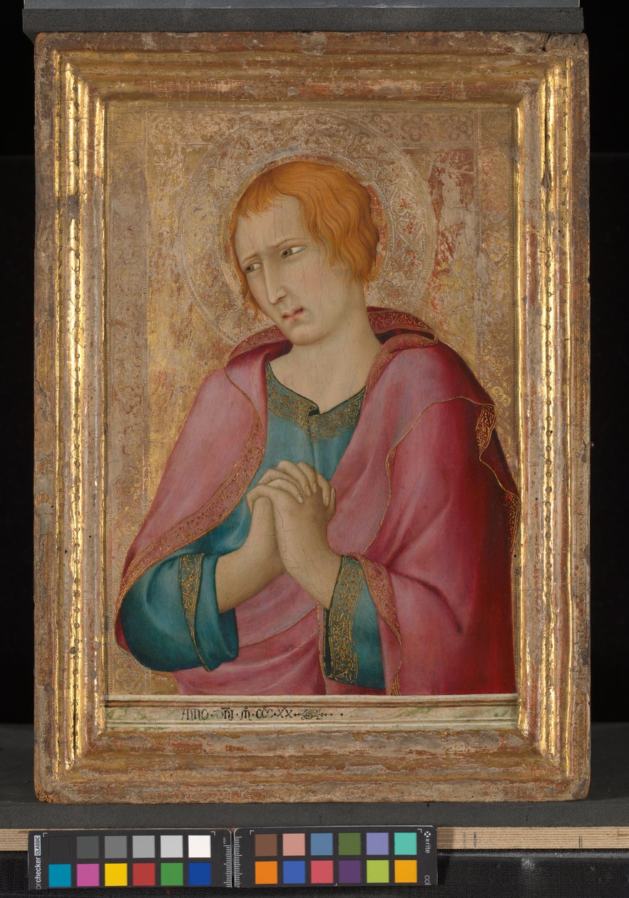 St. Johannes der Evangelist, 1320 (Tempera auf Holz) von Simone Martini