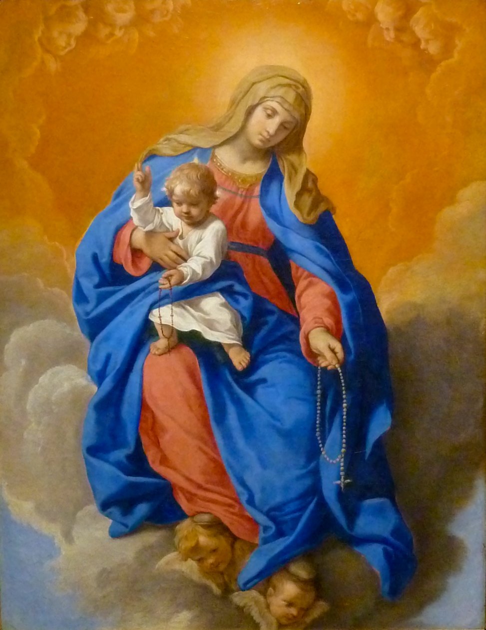 Madonna des Rosenkranzes von Simone Cantarini