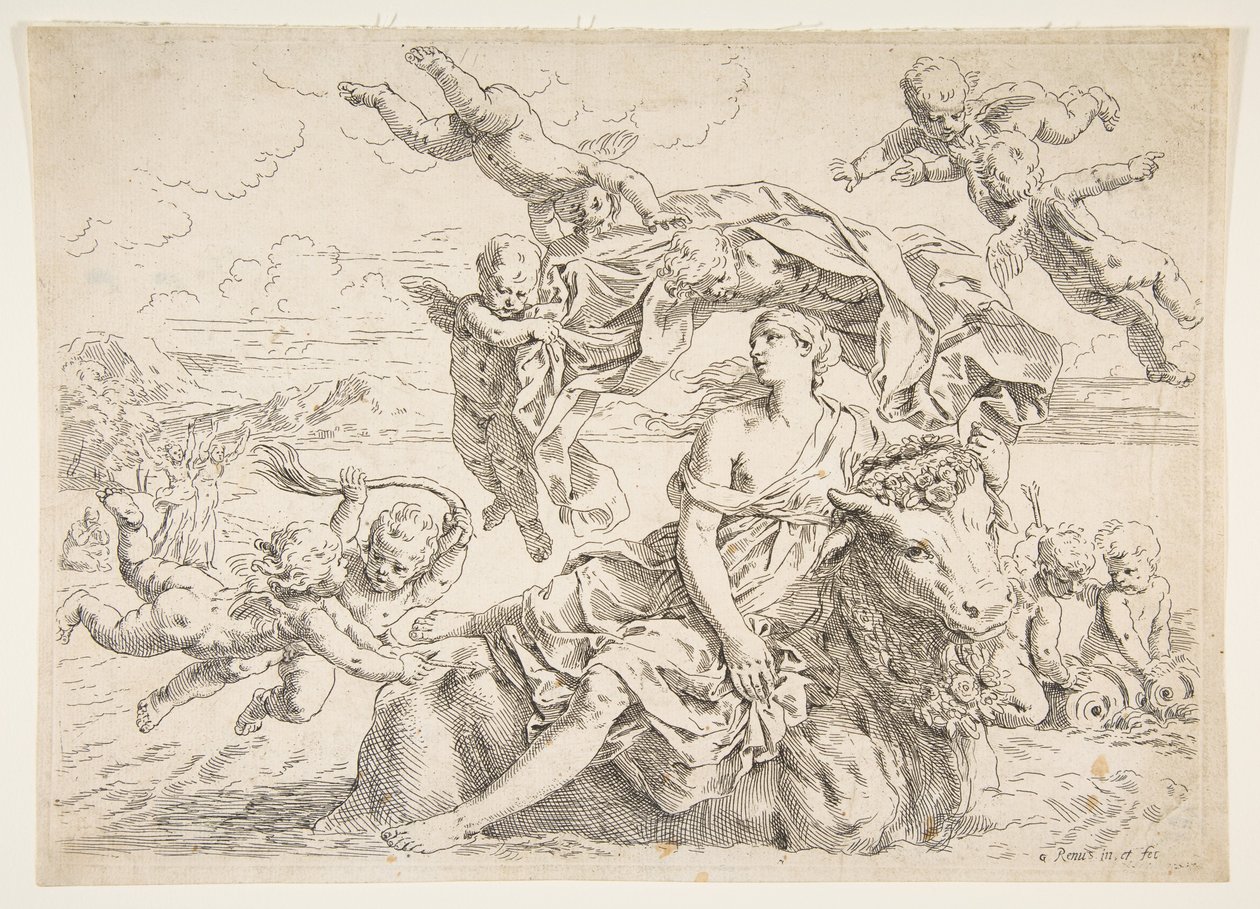 Raub der Europa, ca. 1636 von Simone Cantarini
