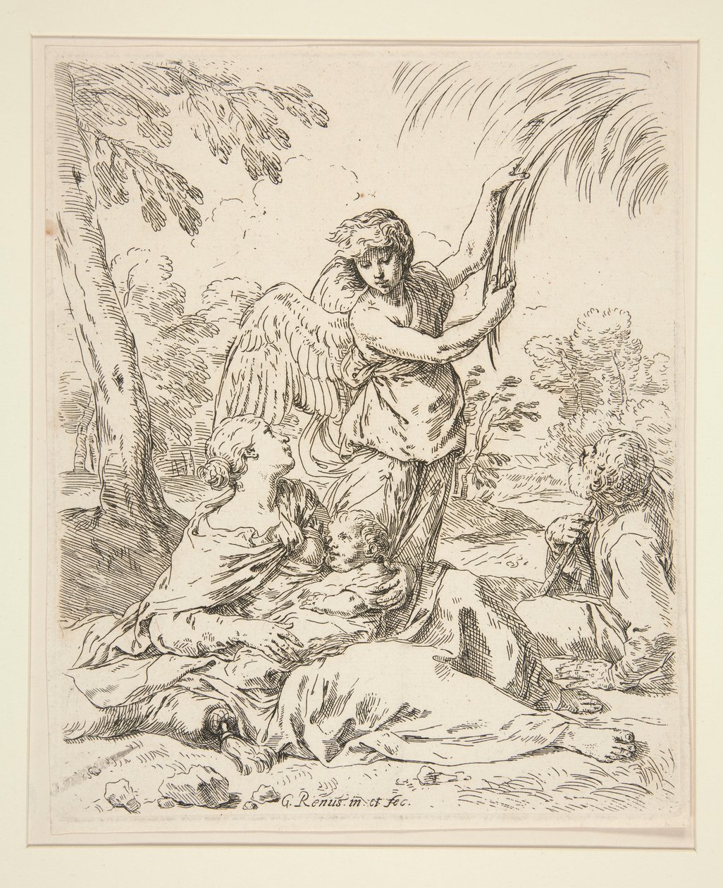 Ruhe auf der Flucht nach Ägypten von Simone Cantarini