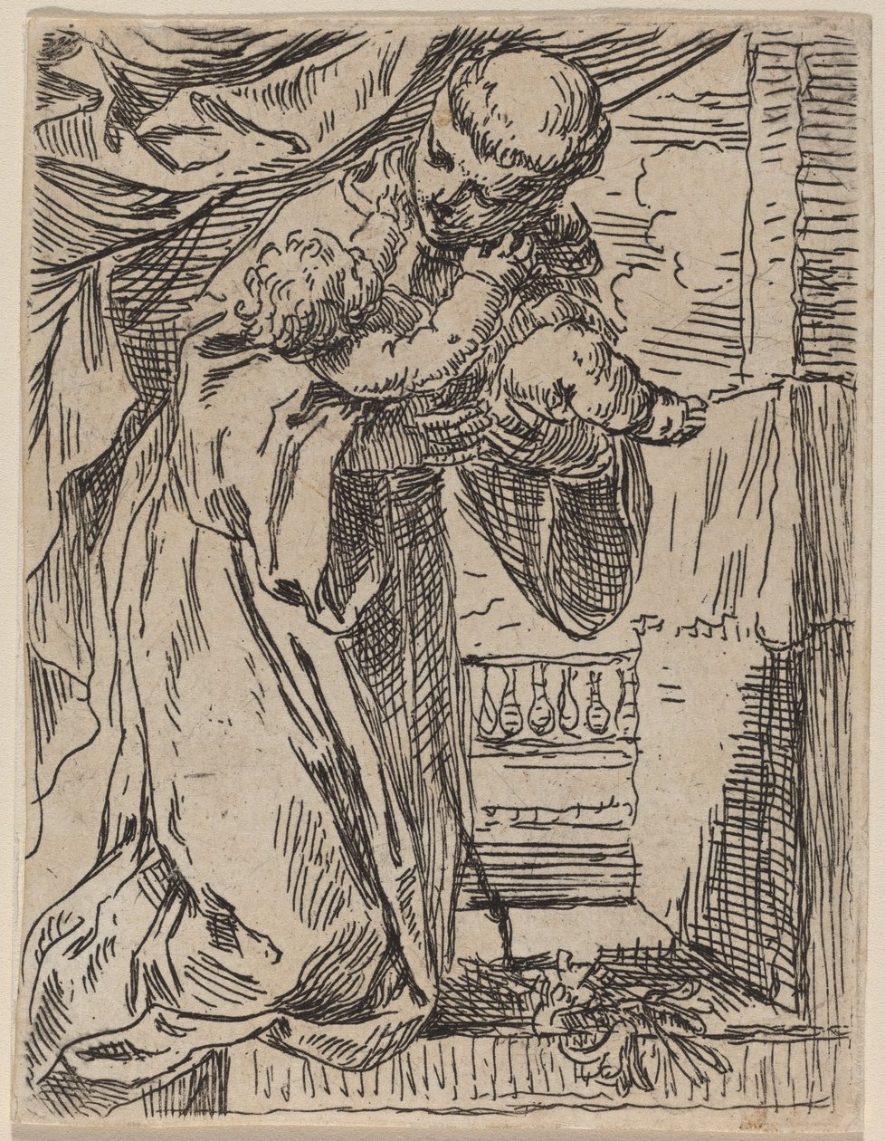 Der kleine heilige Antonius von Padua von Simone Cantarini