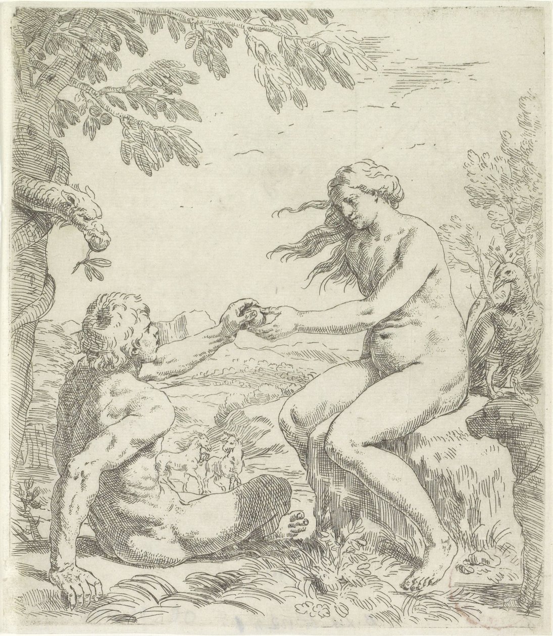 Versuchung von Adam von Simone Cantarini