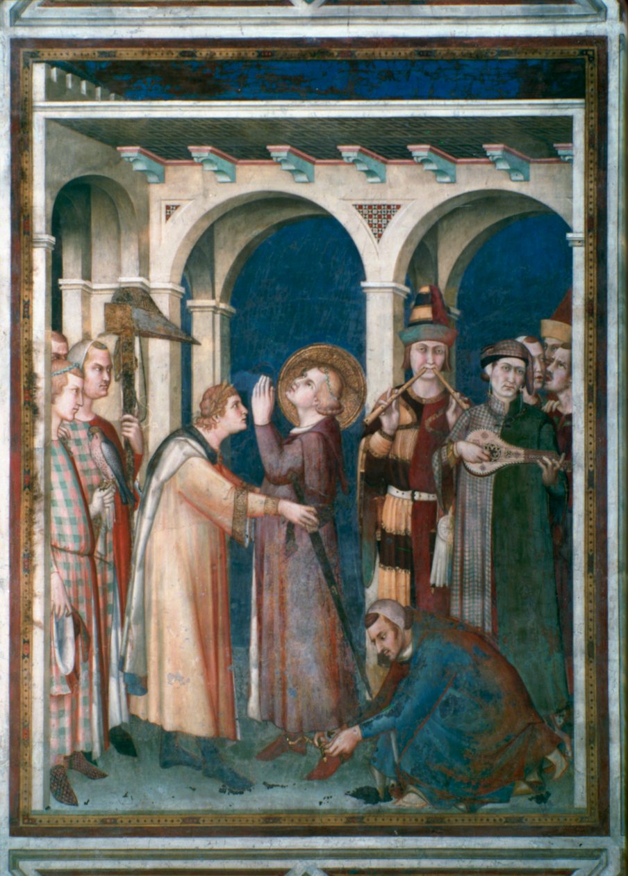 St. Martin wird zum Ritter geschlagen von Simone Martini