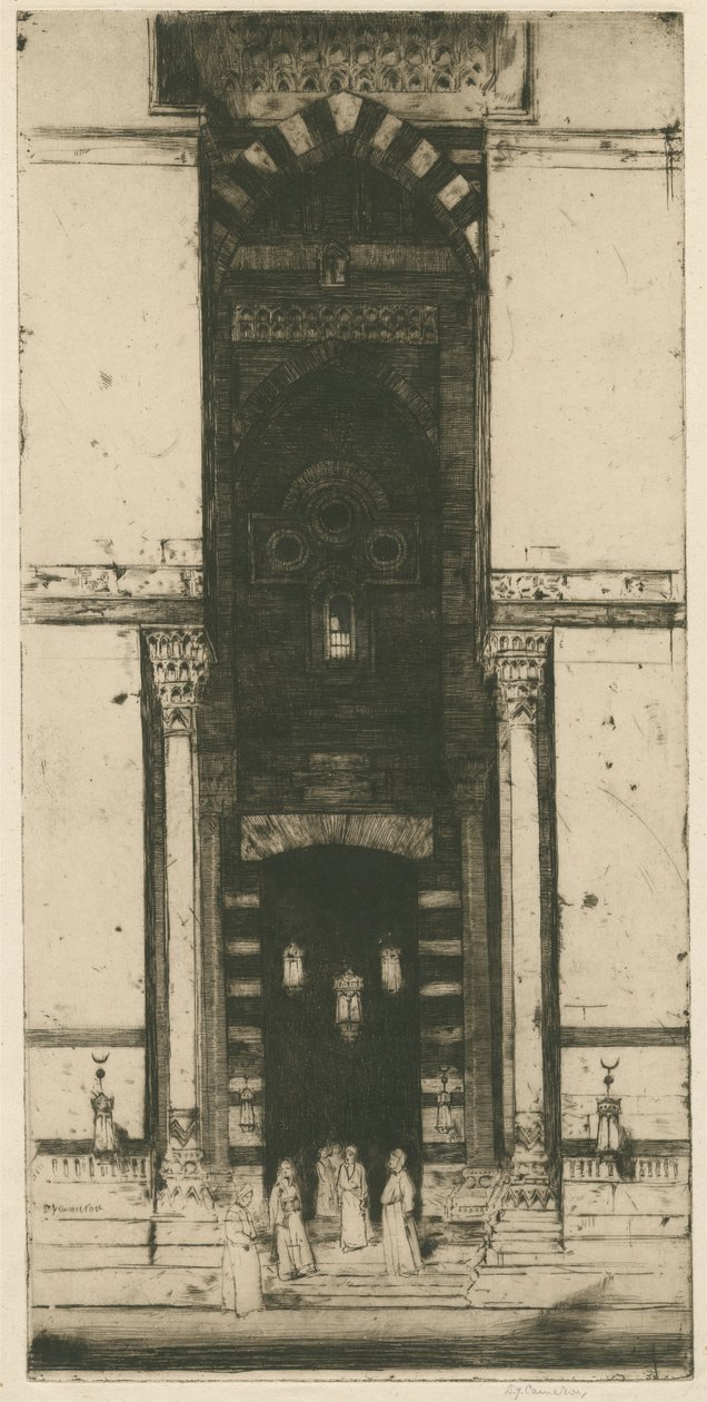 Die Moschee-Tür, Kairo von Sir David Young Cameron