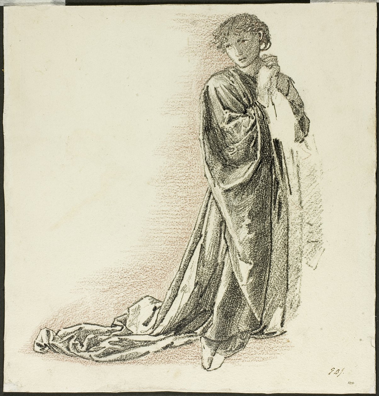 Kniende drapierte Figur von Sir Edward Burne Jones