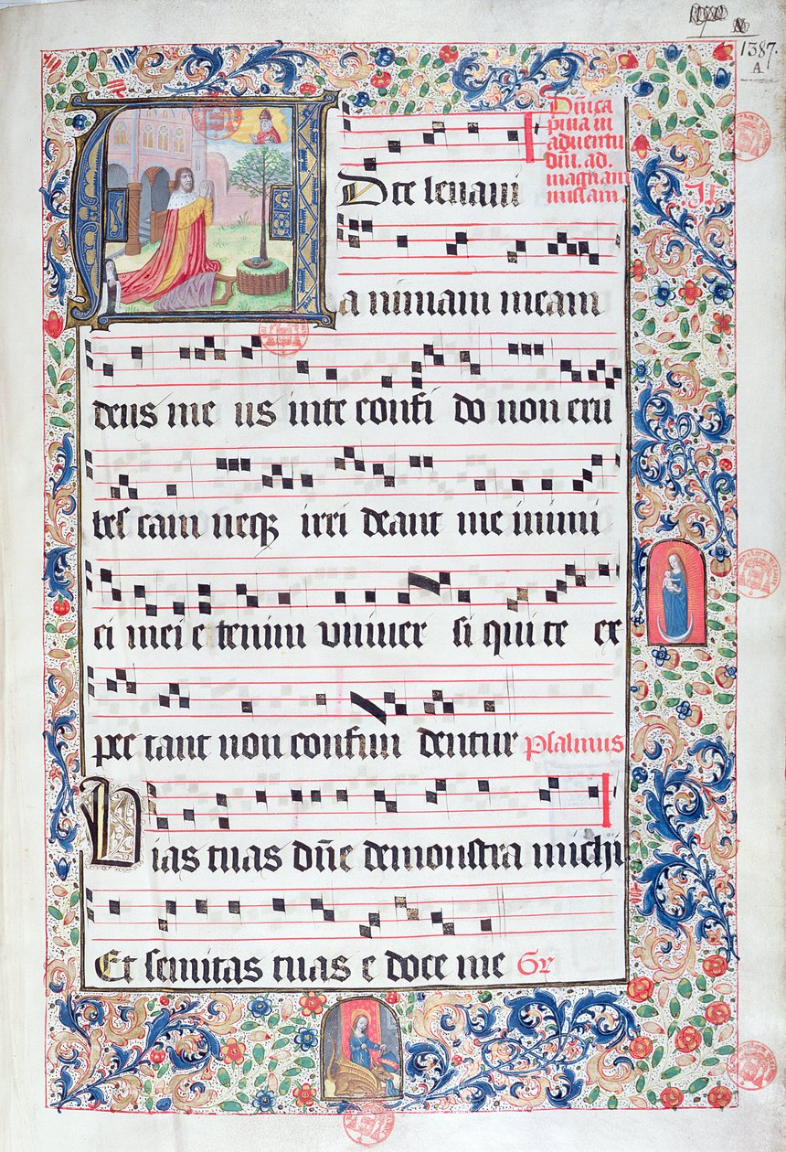 Ms 432 Temporal, verwendet von den Schwestern der Kongregation der Karmelitinnen von Brügge, geschrieben von Schwester Margarita Bruynewe, 1505 von Sister Cornelia Wulfekkercke