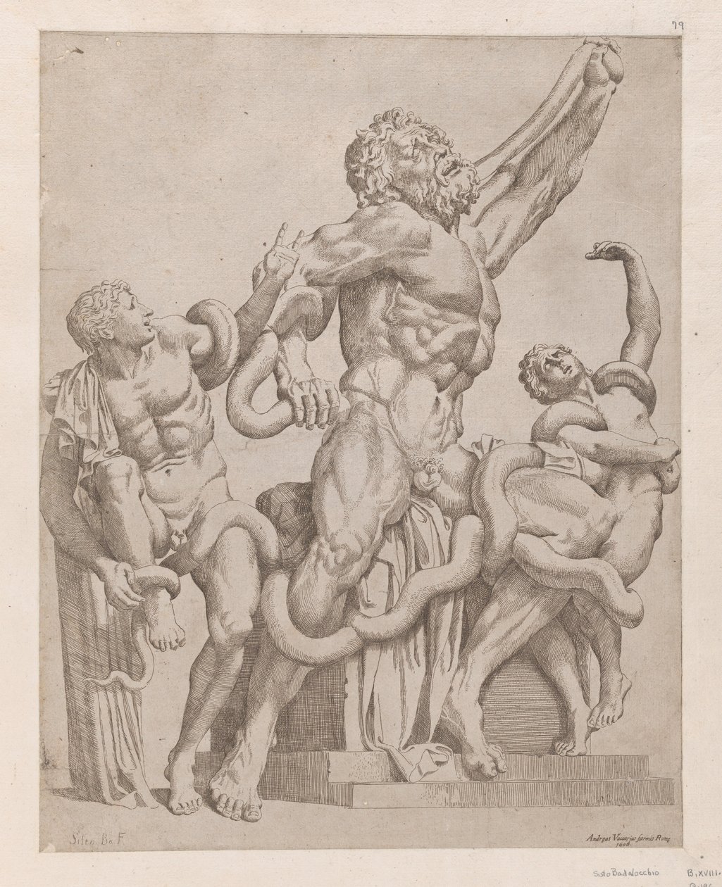 Speculum Romanae Magnificentiae: Laokoon, 1561 von Sisto Badalocchio