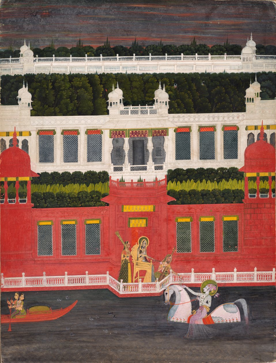 Krishna erhält einen Blumenkranz, ca. 1750-1760 von Sitaram