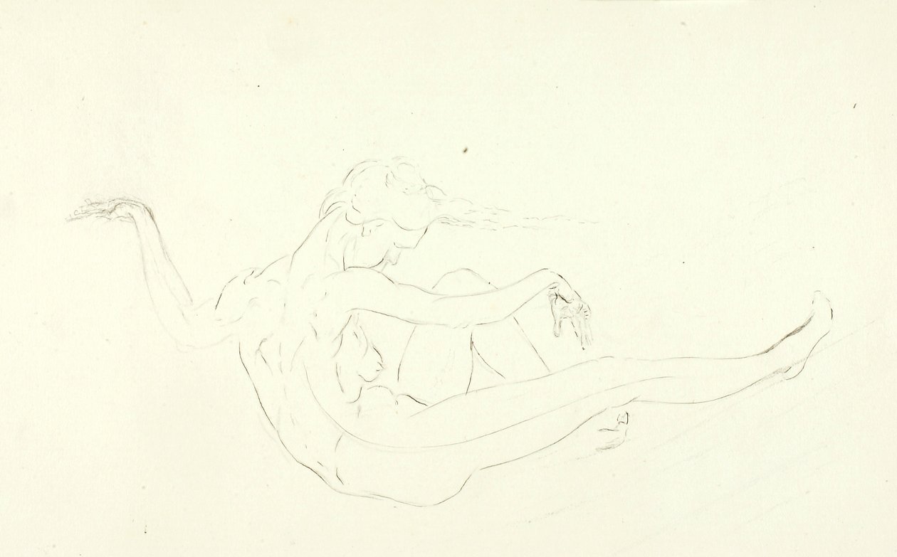Schwimmender Akt von Solon H. Borglum