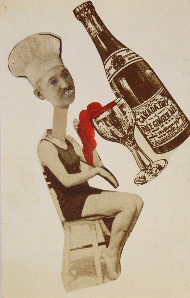 Postkarte, vom Künstler an Tristan Tzara gesendet von Sophie Taeuber Arp