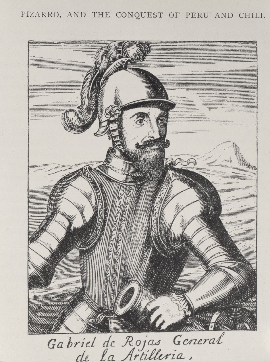 Porträt von Gabriel de Rojas, General der Artillerie, aus The Narrative and Critical History of America, herausgegeben von Justin Winsor, London, 1886 von Spanish School