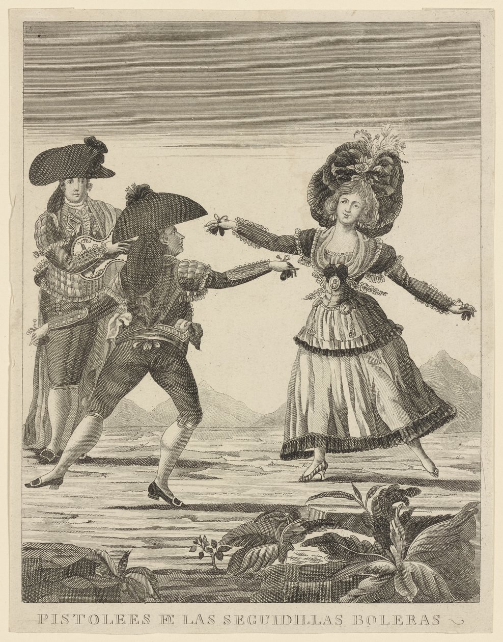Pistolees e las sequidillas boleras, ca. 1790-99 von Spanish School