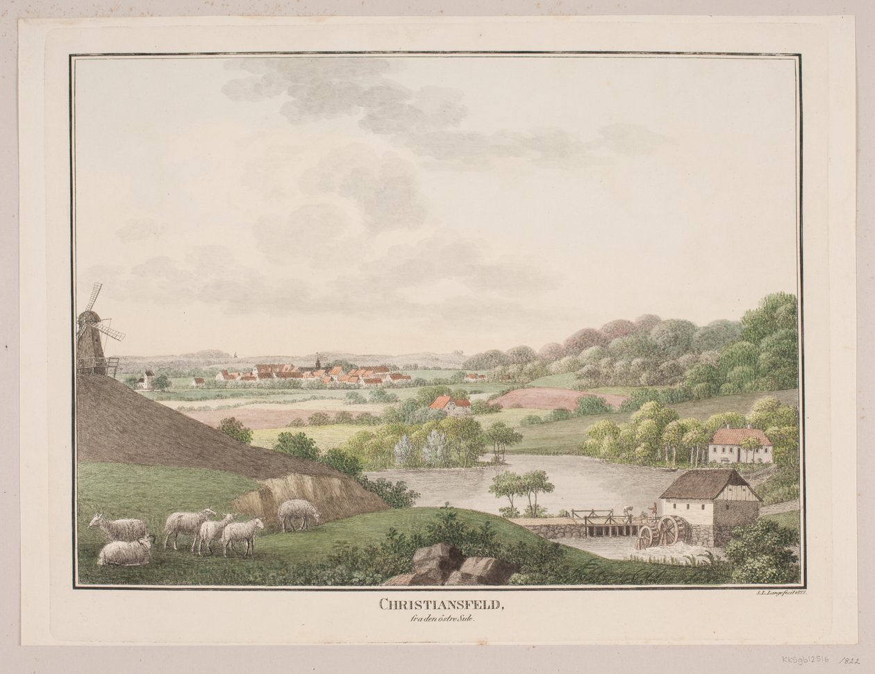 Christiansfeld, von der östlichen Seite von Søren L. Lange