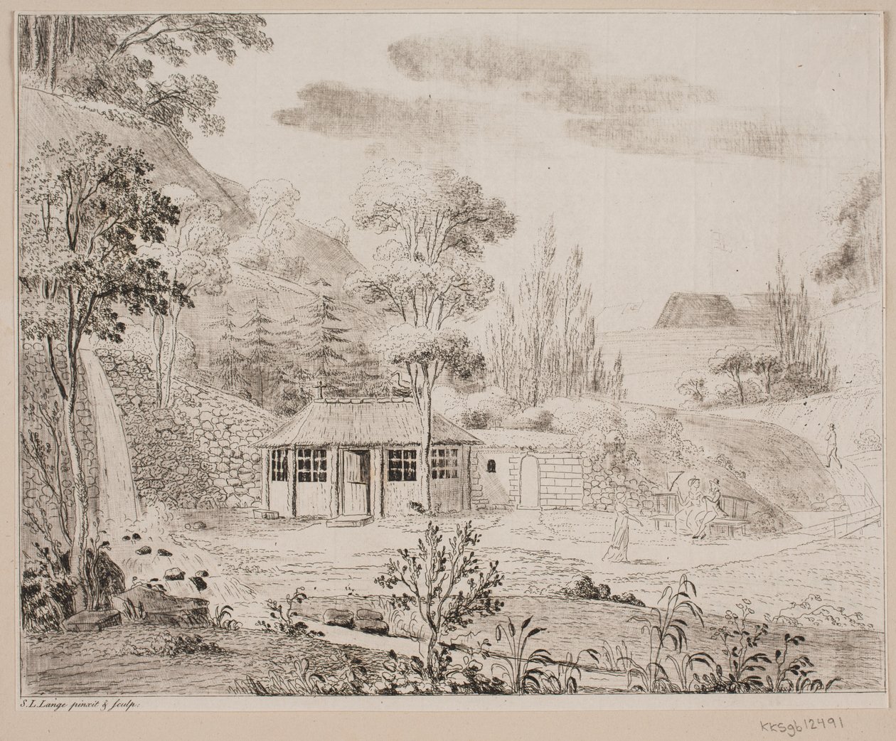 Ein Badehaus bei Liselund auf Møn von Søren L. Lange