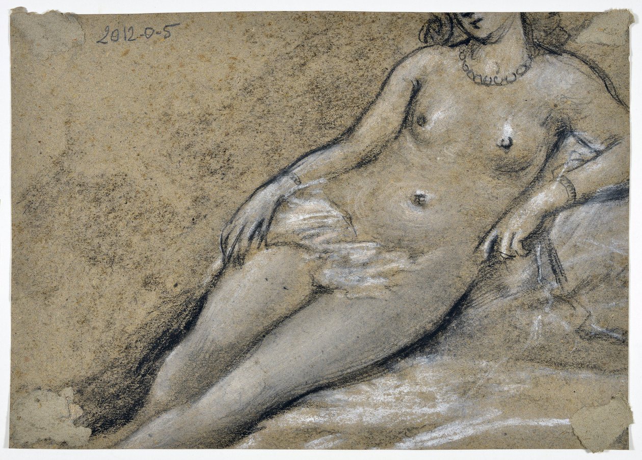 Studie einer Frau (Zeichnung) von Stanislas Torrents y de Amat