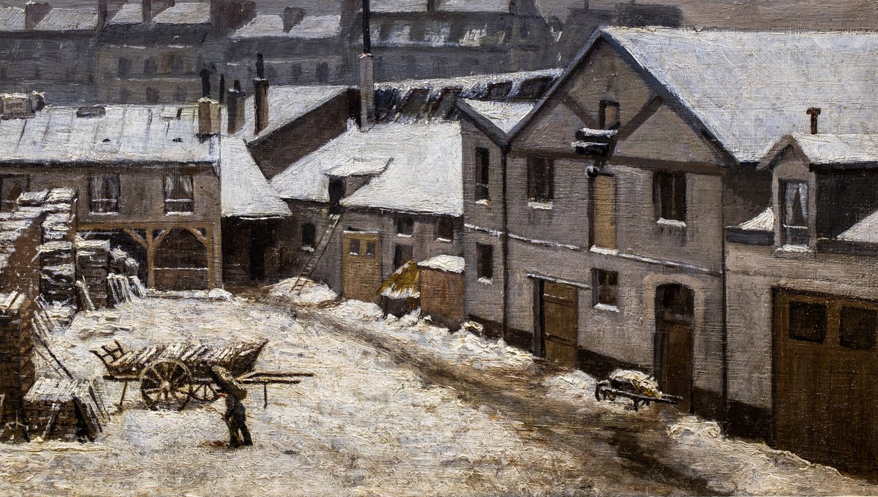 Schnee in Paris von Stanislas Victor Edouard Lepine