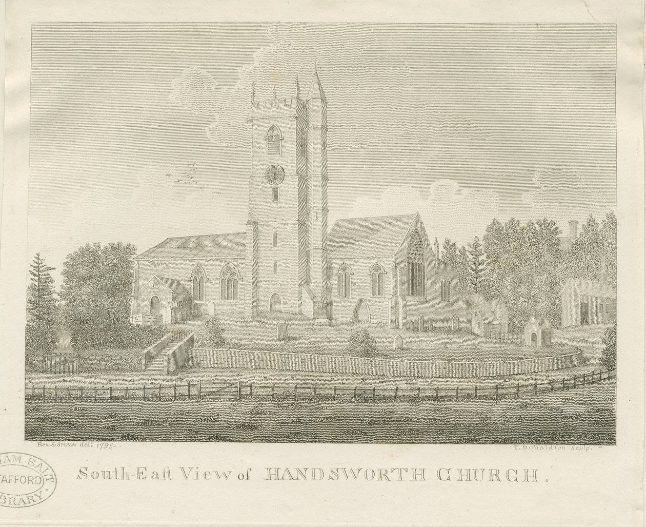 Handsworth Kirche (Stich) von Stebbing Shaw