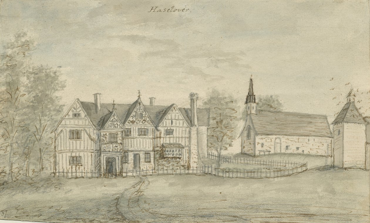 Haselour Kapelle: Aquarell, undatiert [1797] von Stebbing Shaw