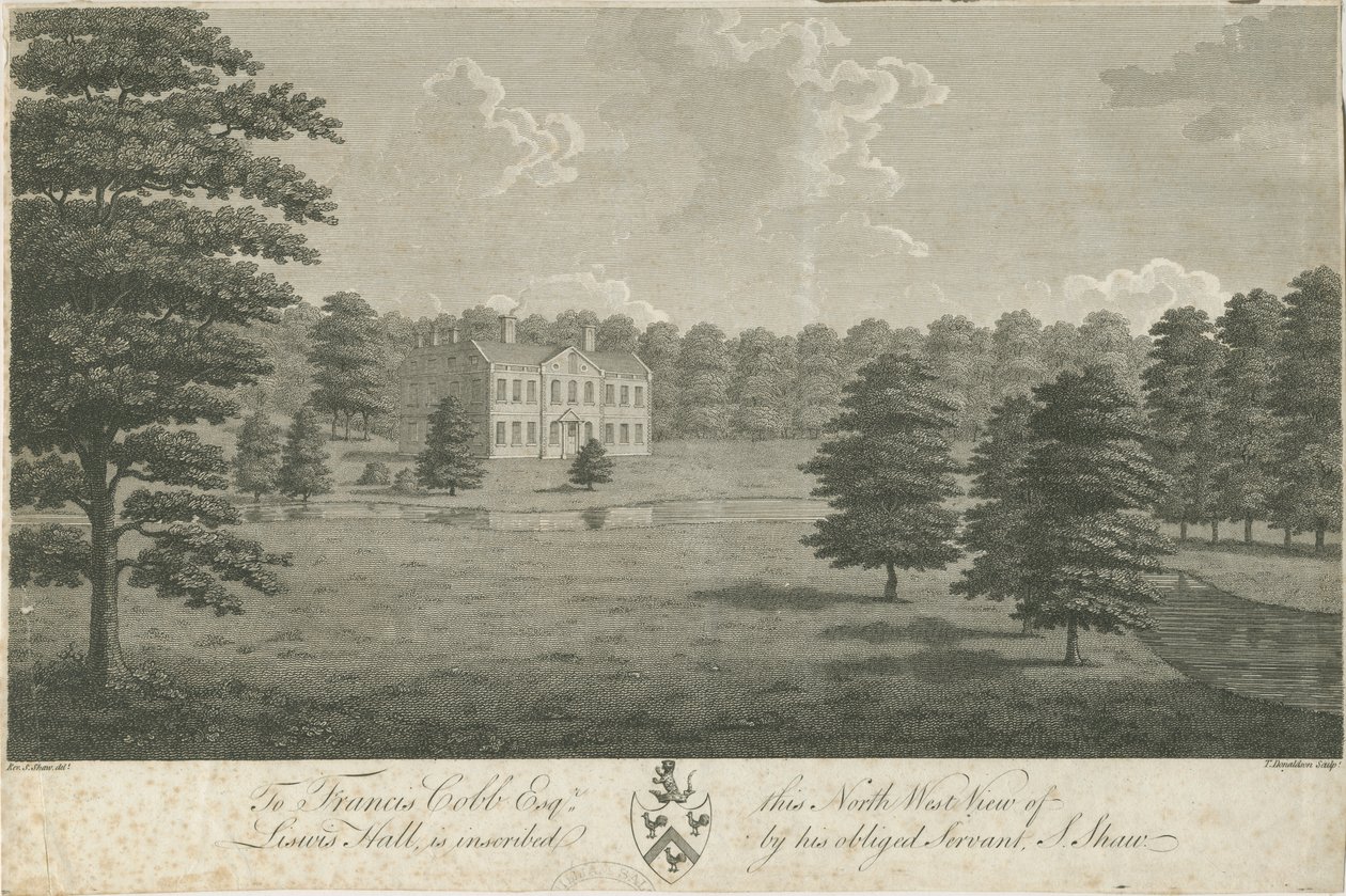 Lysways Hall: Gravur, undatiert [1762-1802] von Stebbing Shaw