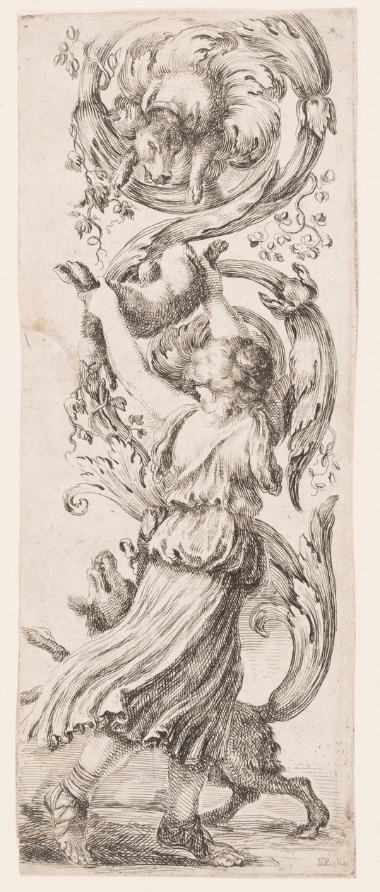 Ornamenti o Grottesche (Groteskes Ornament) von Stefano della Bella